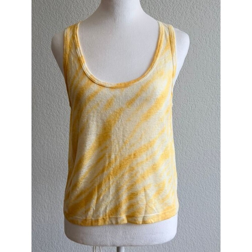 LNA NWT Eli Tank Aurora Tie Dye Yellow Cream Small MSRP $88